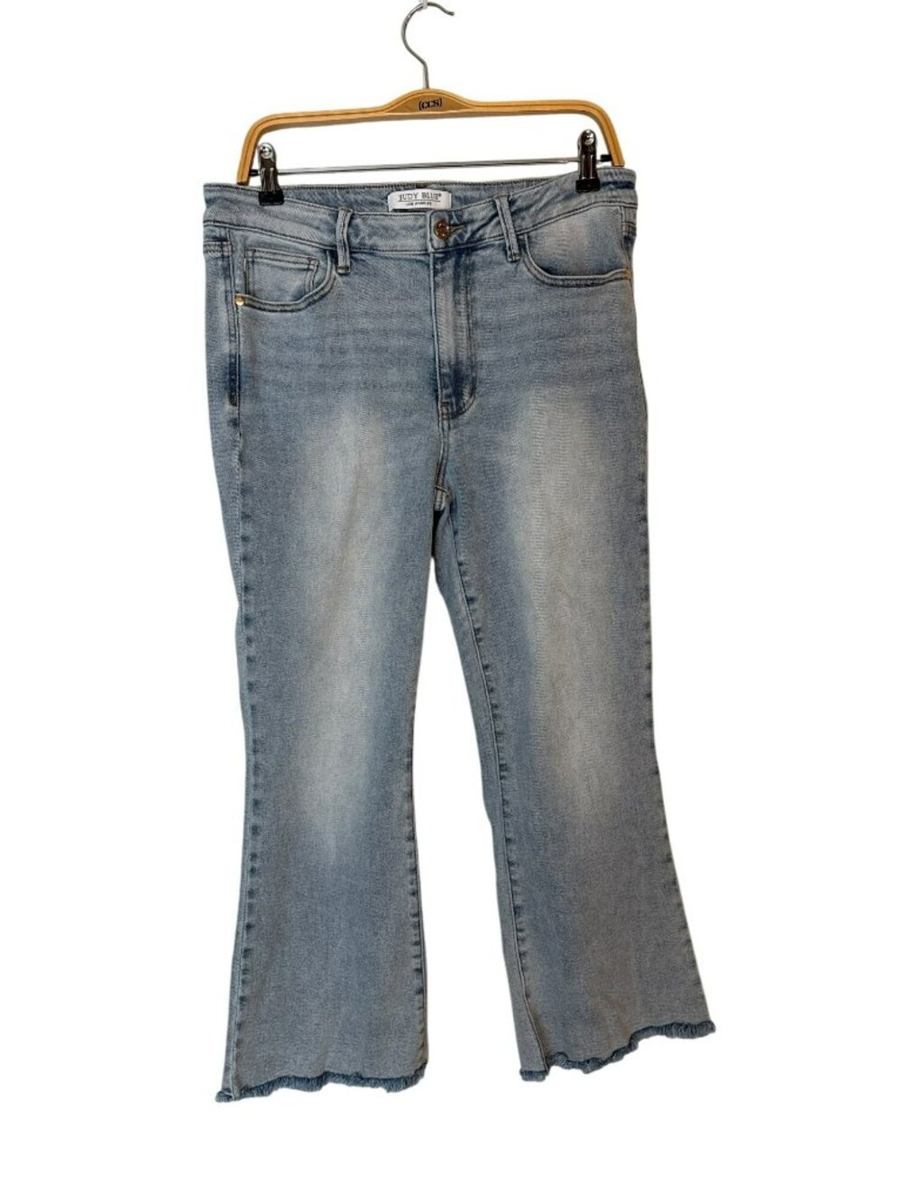Judy Blue Kick Flare Light Wash Cropped  Jeans Size 11/30